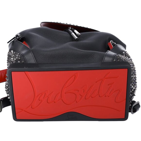Christian Louboutin Explorafunk Studded Backpack 3175044 Black Red - Picture 7 of 8